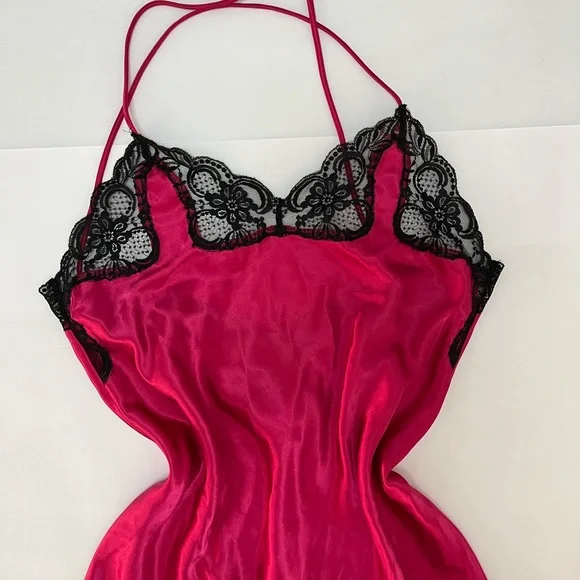 Vintage Versailles Pink Lace Trim Chemise - Picture 5 of 10